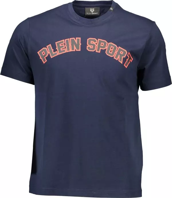 Blue Cotton Men's T-Shirt