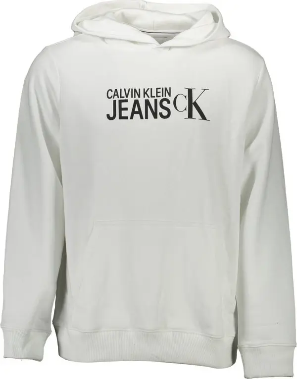 White Cotton Men's Hoodie