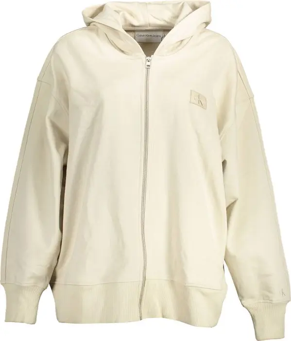 Beige Cotton Women Sweatshirt