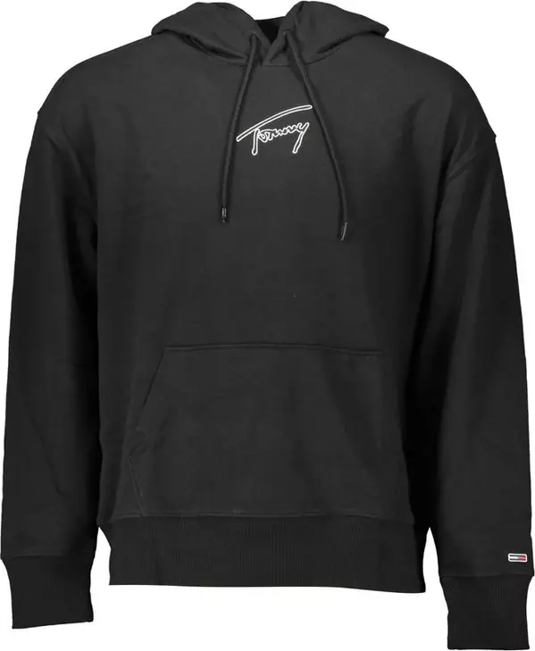 Black Cotton Men Sweater