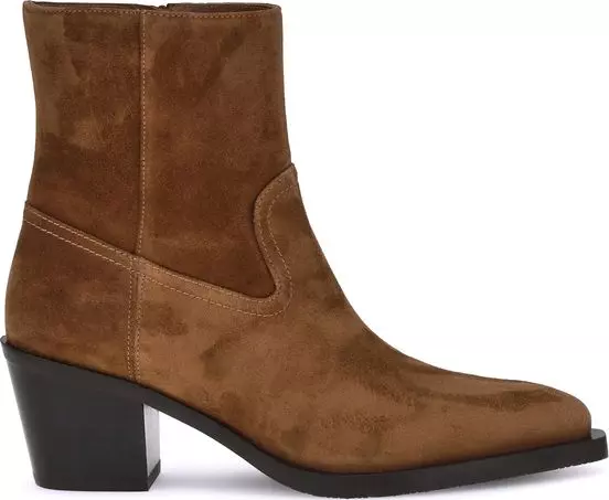 Brown Calf Leather Bos Taurus Ankle Boots