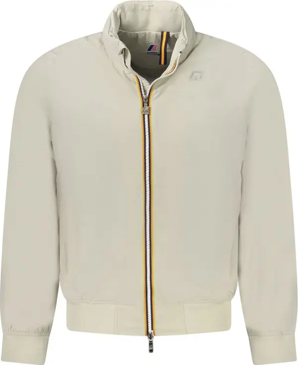 Beige Nylon Jackets & Coat