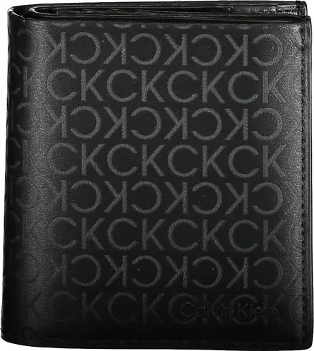Black Polyurethane Men Wallet