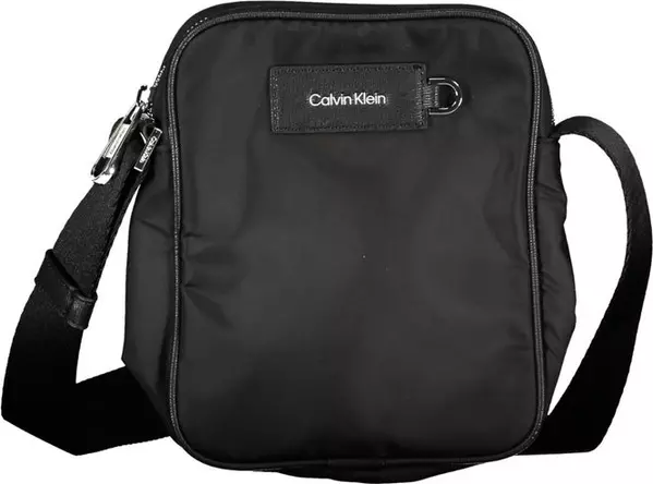 Black Polyester Men's Shoulder Bag