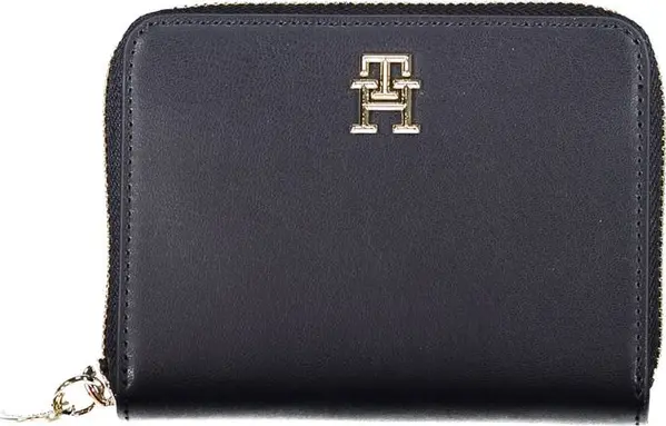 Blue Polyurethane Women Wallet