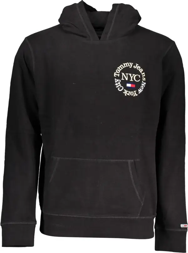Black Cotton Men Sweater