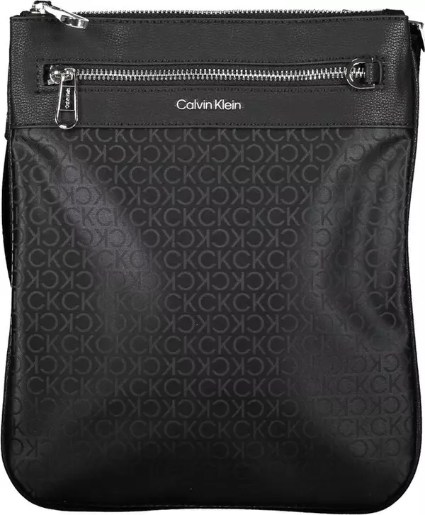 Black Polyester Men's Shoulder Bag