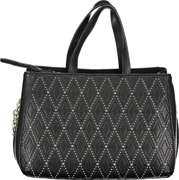 Nero Poliuretano Donna Bag with Adjustable and Removable Strap