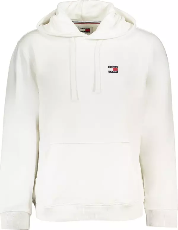White Cotton Men's Sweatshirt Hoodie