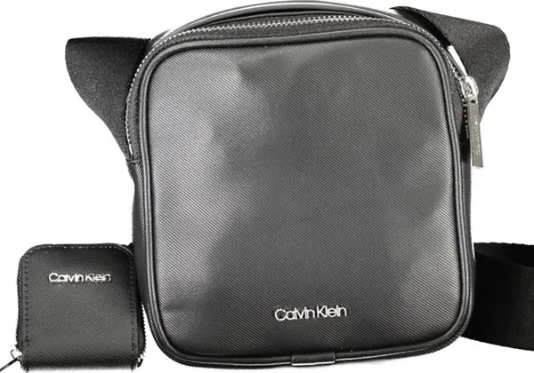 Black Polyurethane Men Shoulder Bag