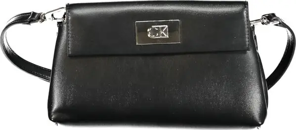 Black Polyester Women Handbag