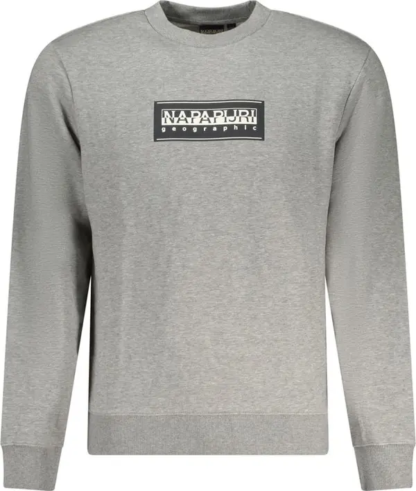 Gray Cotton Men Sweatshirt