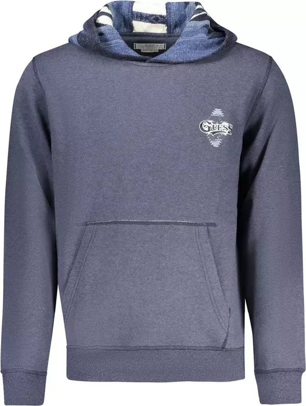 Blue Cotton Men's Hoodie
