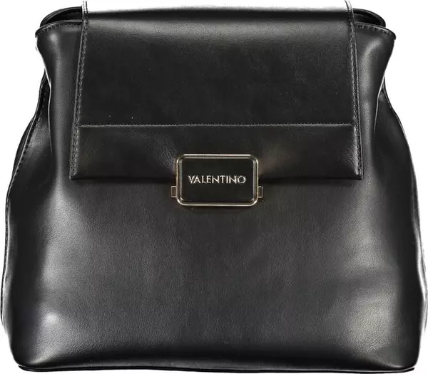 Black Polyurethane Women's Backpack