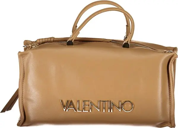 Beige Polyurethane Women's Bag