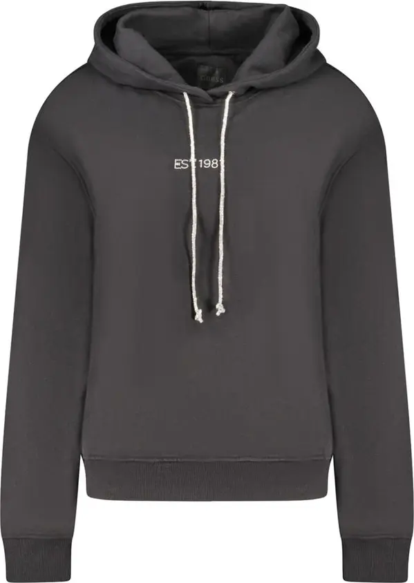 Black Cotton Women Sweatshirt