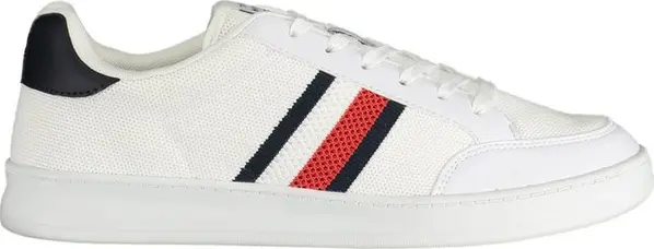 White Polyester Men Sneaker