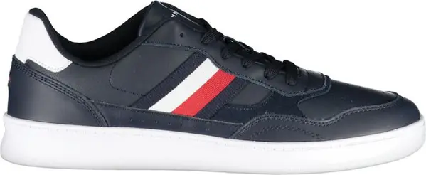 Blue Polyurethane Men Sneaker