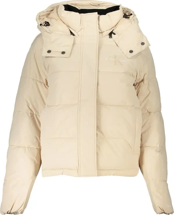 Beige Polyester Women Jacket