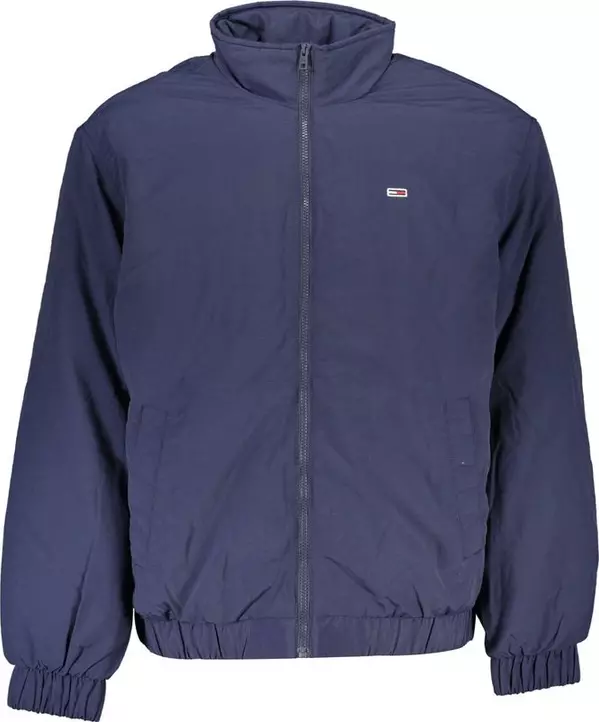 Blue Polyamide Men Jacket