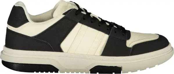 Black Polyester Men's Sneaker