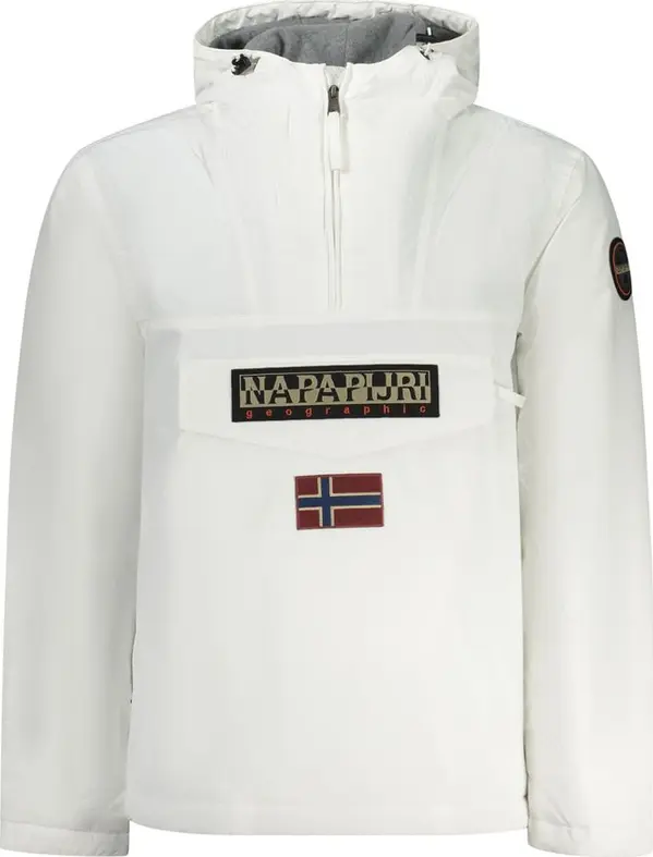 White Polyamide Men's Jacket