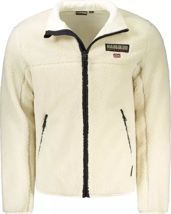 Bianco Polyester Men Jacket