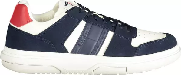 Blue Leather Men Sneaker