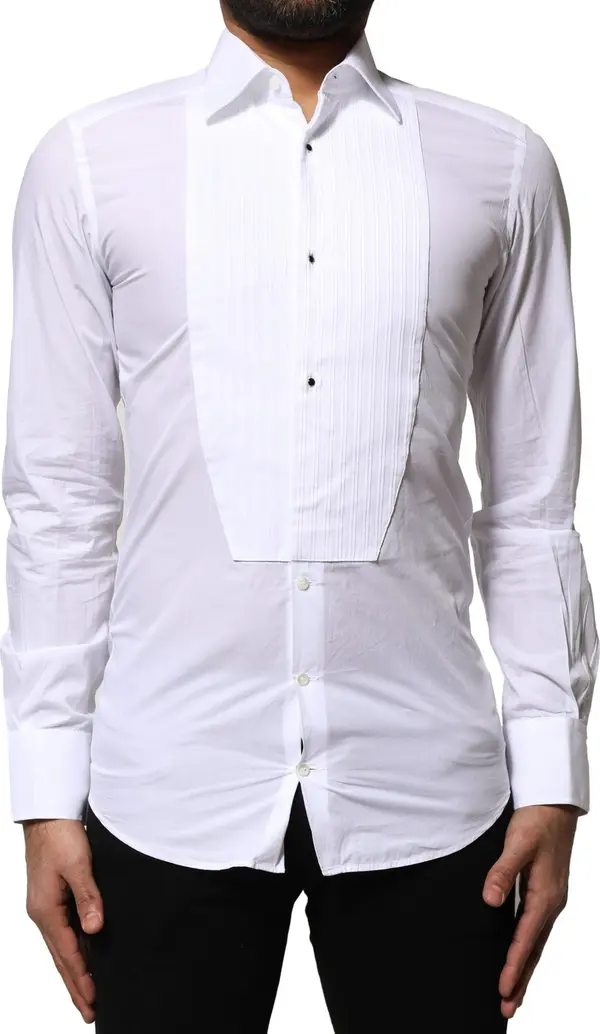 White GOLD Cotton Poplin Formal Dress Shirt
