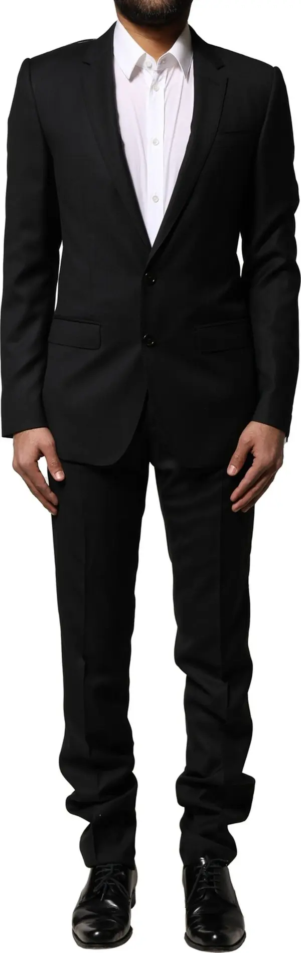 Blue MARTINI Wool Formal 2 Piece Suit