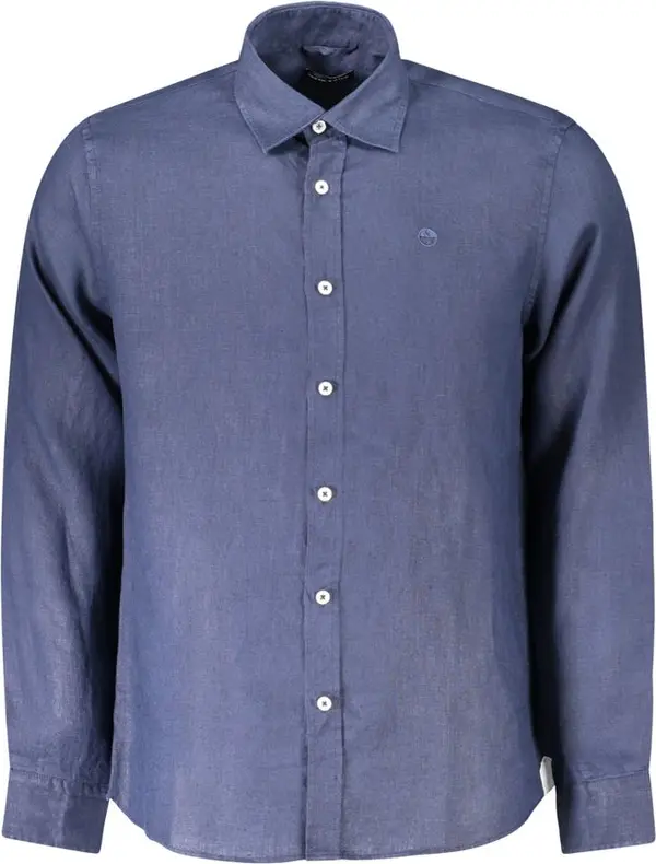 Blu Linen Men Shirt