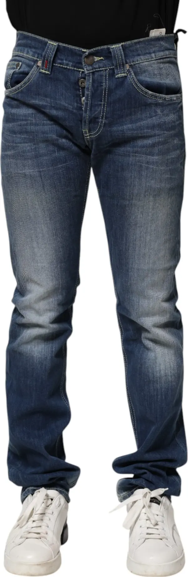 Blue Washed Skinny Fit Casual Men Denim Jeans