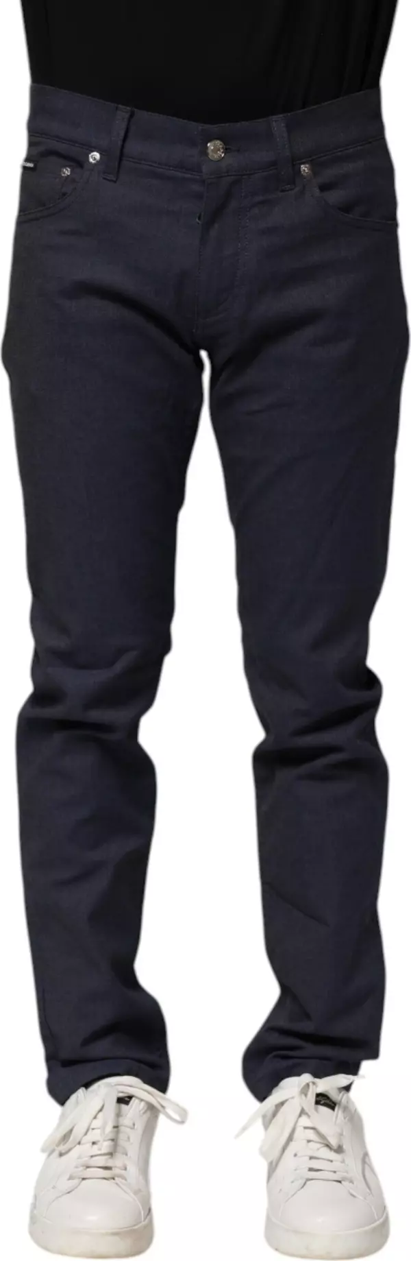 Dark Blue Cotton Skinny Denim Jeans