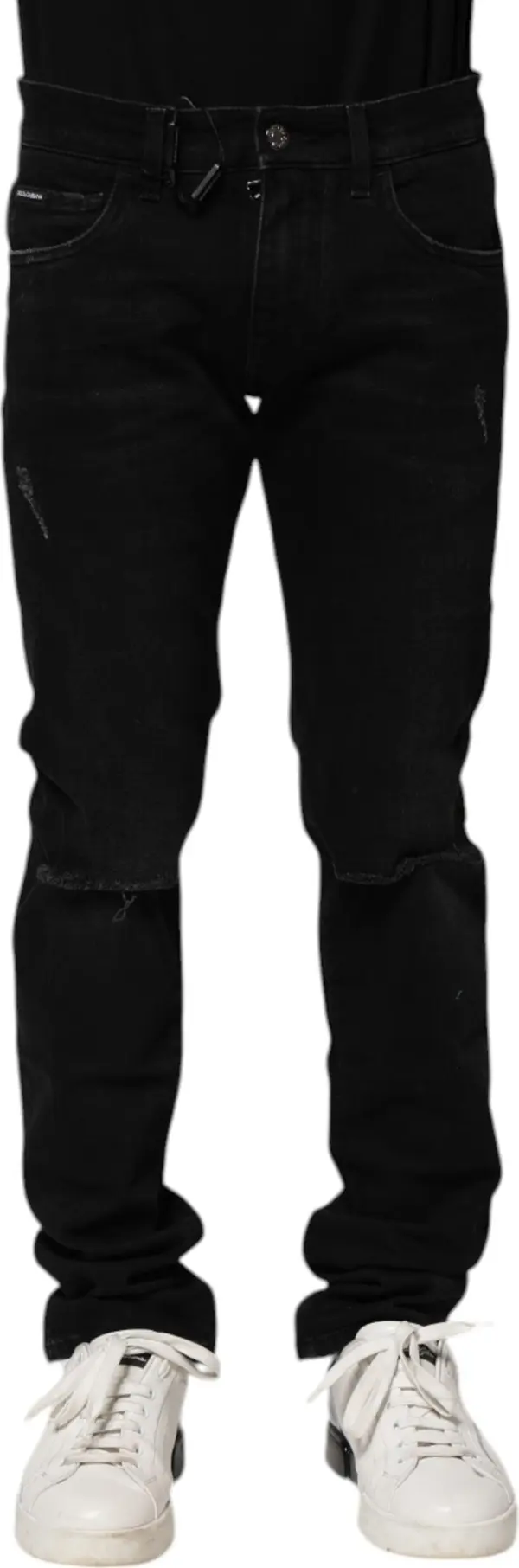 Black Cotton Skinny Men Denim Jeans