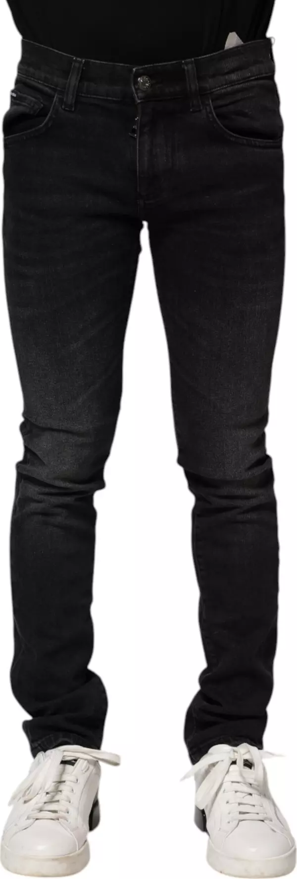 Black Cotton Skinny Men Denim Jeans