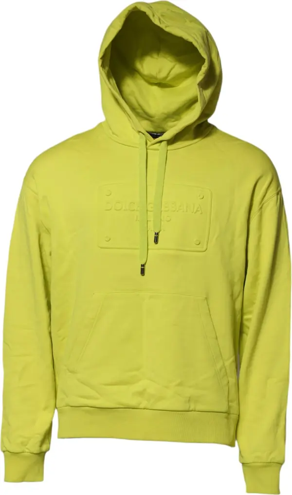 Green Cotton Hooded Logo Sweatshirt Sweater