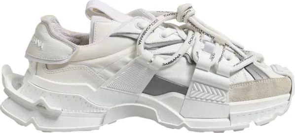 White Gray Low Top Space Sneakers Shoes