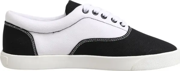 Black Cotton Canvas Lace Up Men Sneakers Shoes
