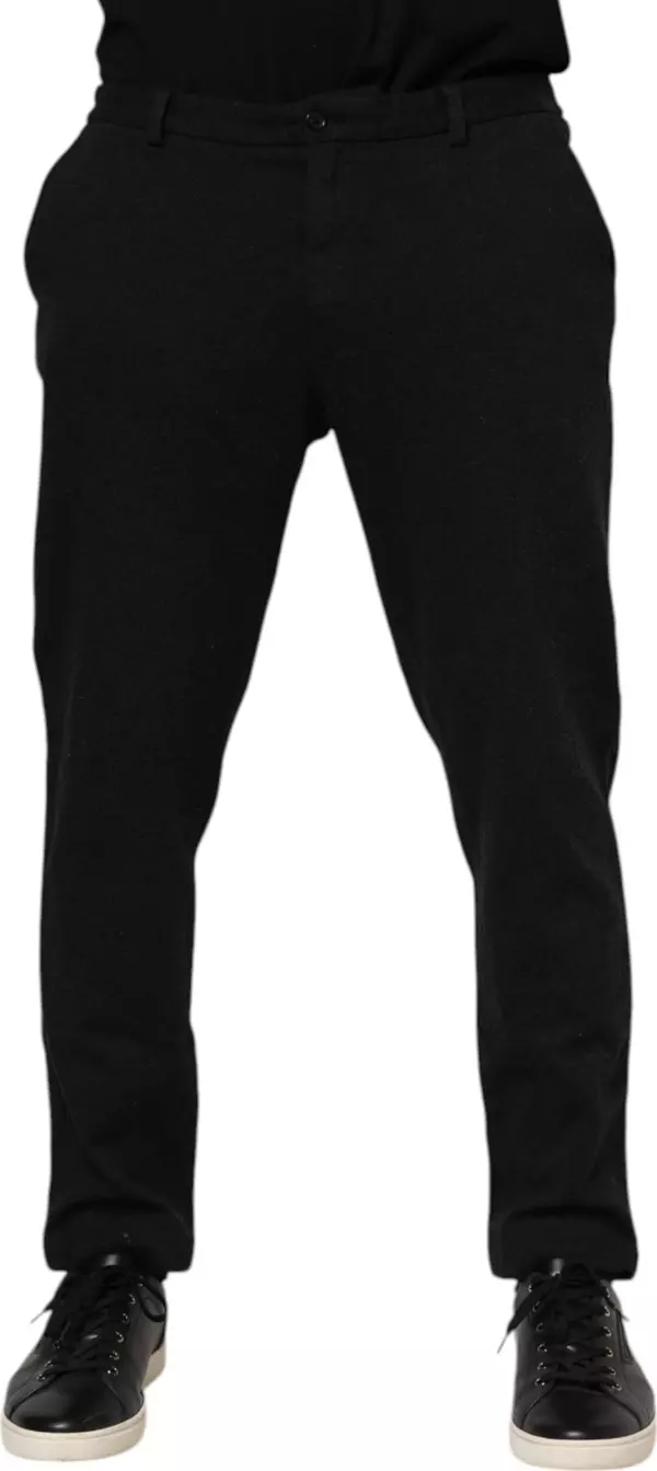 Dark Gray Viscose Dress Men Pants