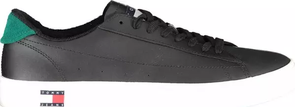 Black Leather Men Sneaker