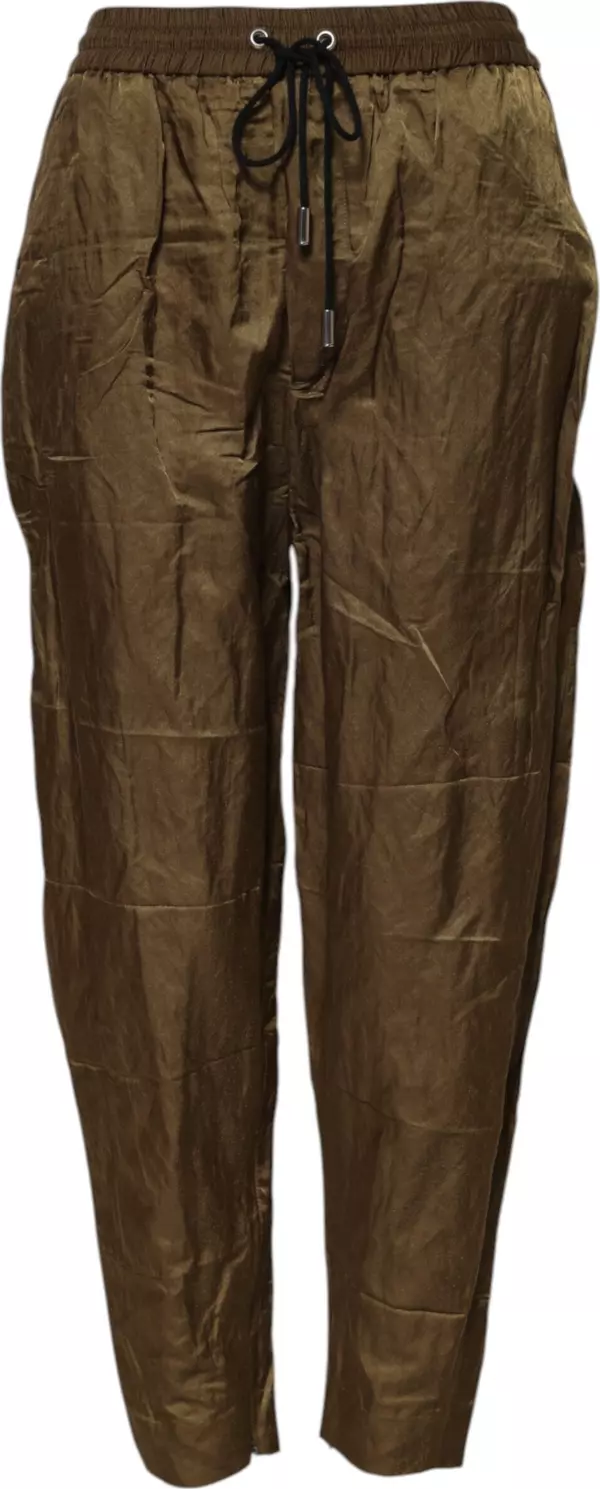 Brown Mid Waisted Women Sweatpants Pants