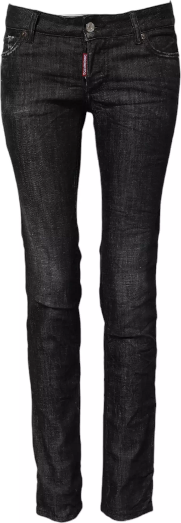 Black Cotton Low Waist Skinny Denim Jeans