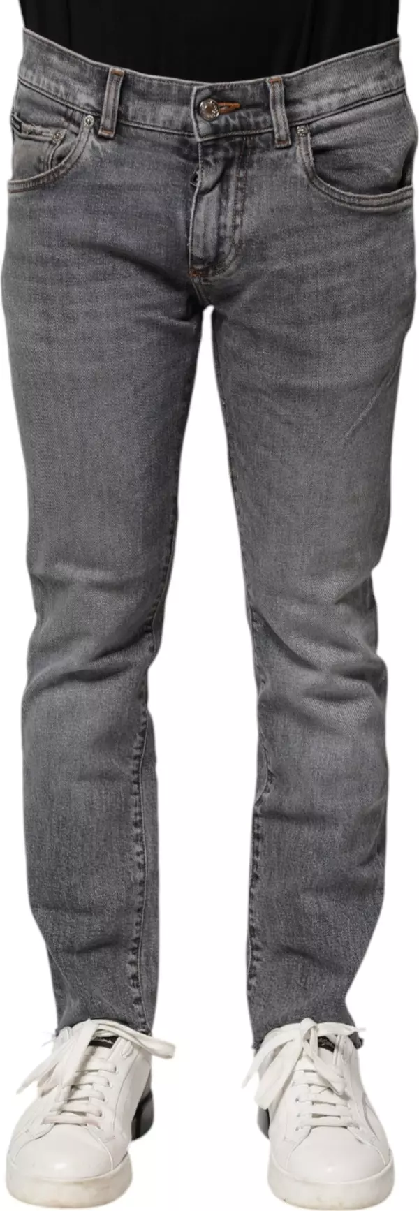 Gray Cotton Skinny Denim Trouser Jeans