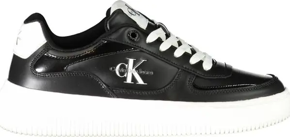 Black Polyurethane Women Sneaker