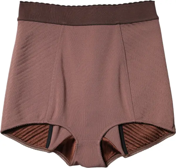 Brown Viscose High Waisted Hot Pants Shorts