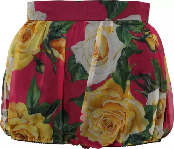Red Floral High Waist Women Hot Pants Shorts