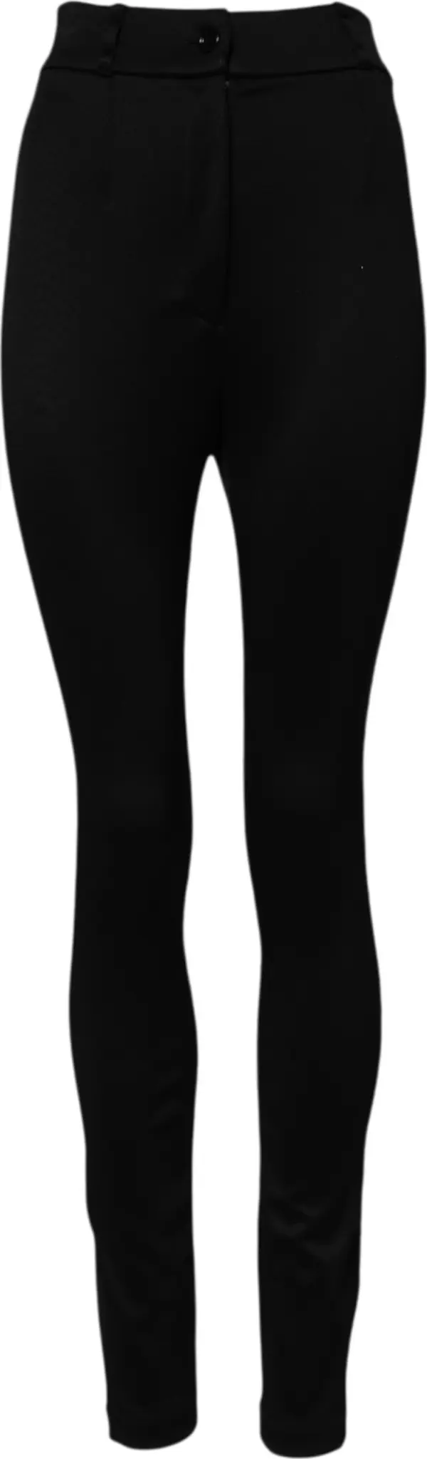 Black Nylon High Waist Skinny Leggings Pants