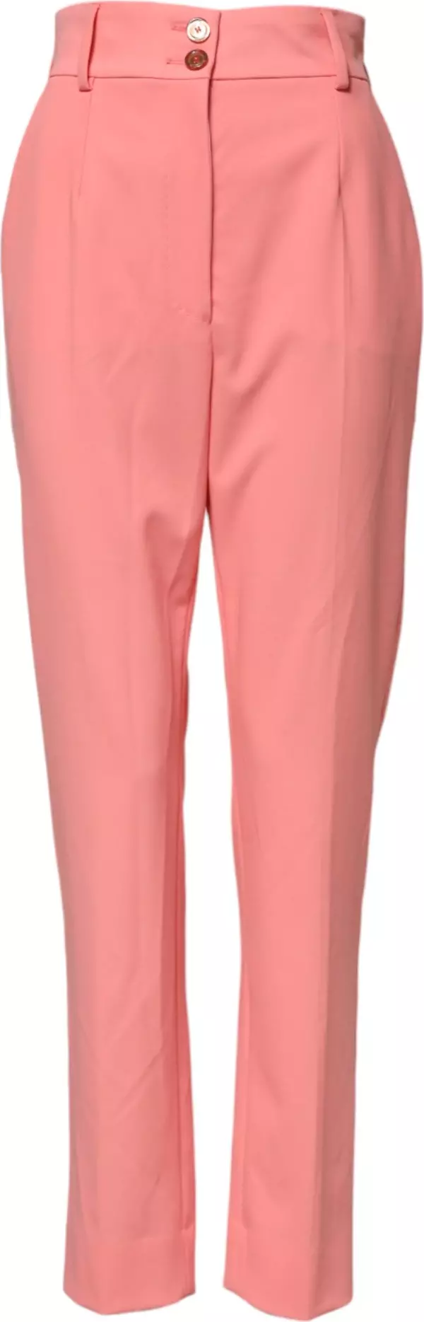 Pink High Waist Tapered Dress Pants