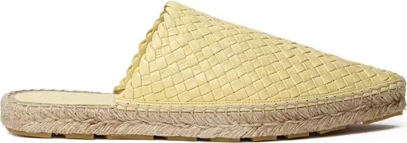 Yellow Leather Espadrille