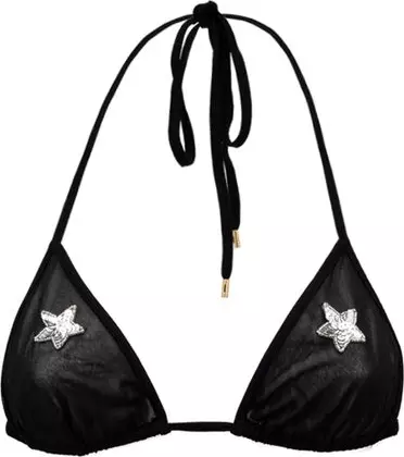 Black Viscose Bra